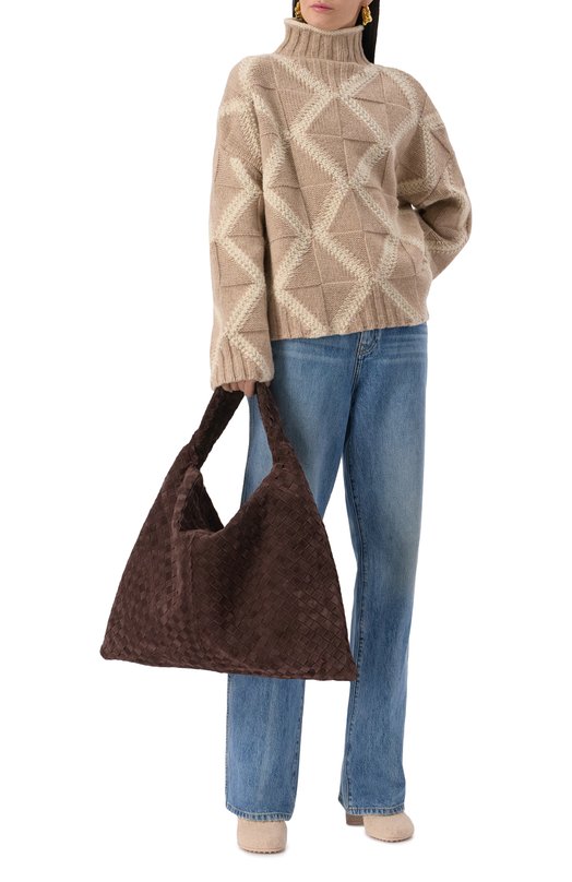 Сумка-тоут Hop large Bottega Veneta 763970/V1QE3 Коричневый  763970/V1QE3 Фото 7