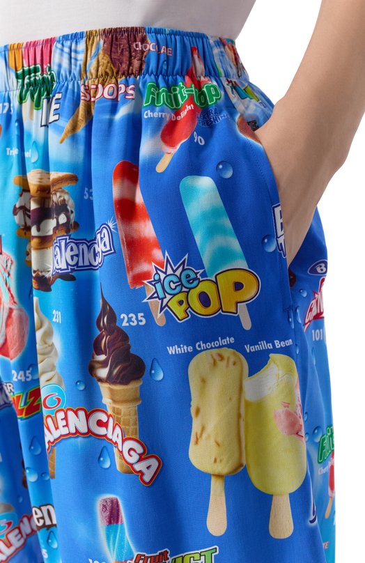 Шорты из вискозы Balenciaga 850715/TTL24 Разноцветный  850715/TTL24 Фото 5