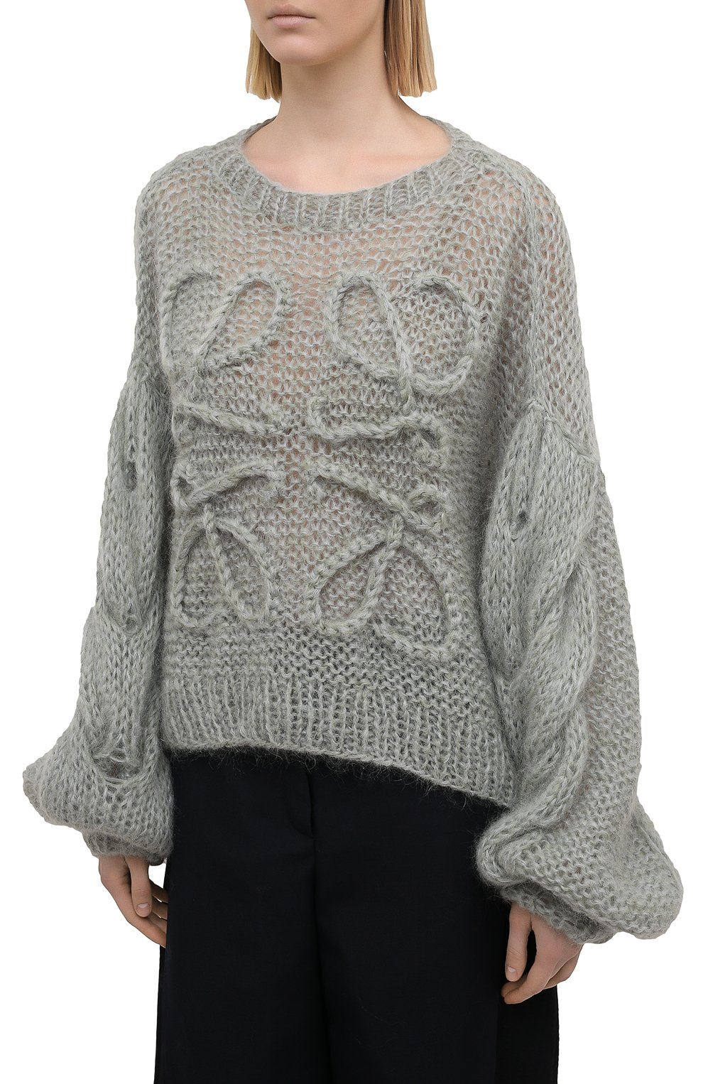 Свитер LOEWE светло-зеленого цвета по цене 82450 руб., арт. S817Y14K21, фото 3 Свитер LOEWE, арт. S817Y14K21, фото 3