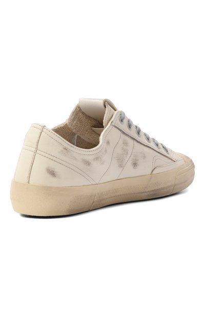 Кожаные кеды v-star GOLDEN GOOSE DELUXE BRAND кремового цвета по цене 68200 руб., арт. GMF00129.F003996, фото 4 Кожаные кеды v-star GOLDEN GOOSE DELUXE BRAND, арт. GMF00129.F003996, фото 4