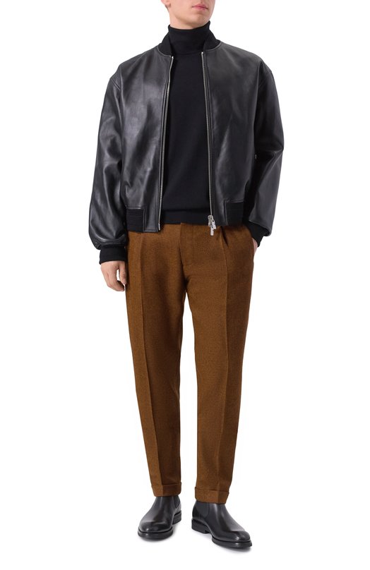 Шерстяные брюки Andrea Campagna RETR0L0NG/AM1513 Коричневый  RETR0L0NG/AM1513 Фото 2