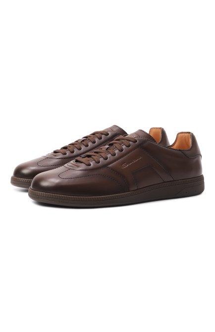 Мужские кожаные кеды dbs-olympic SANTONI, арт. MBPG22072DKTK0IL