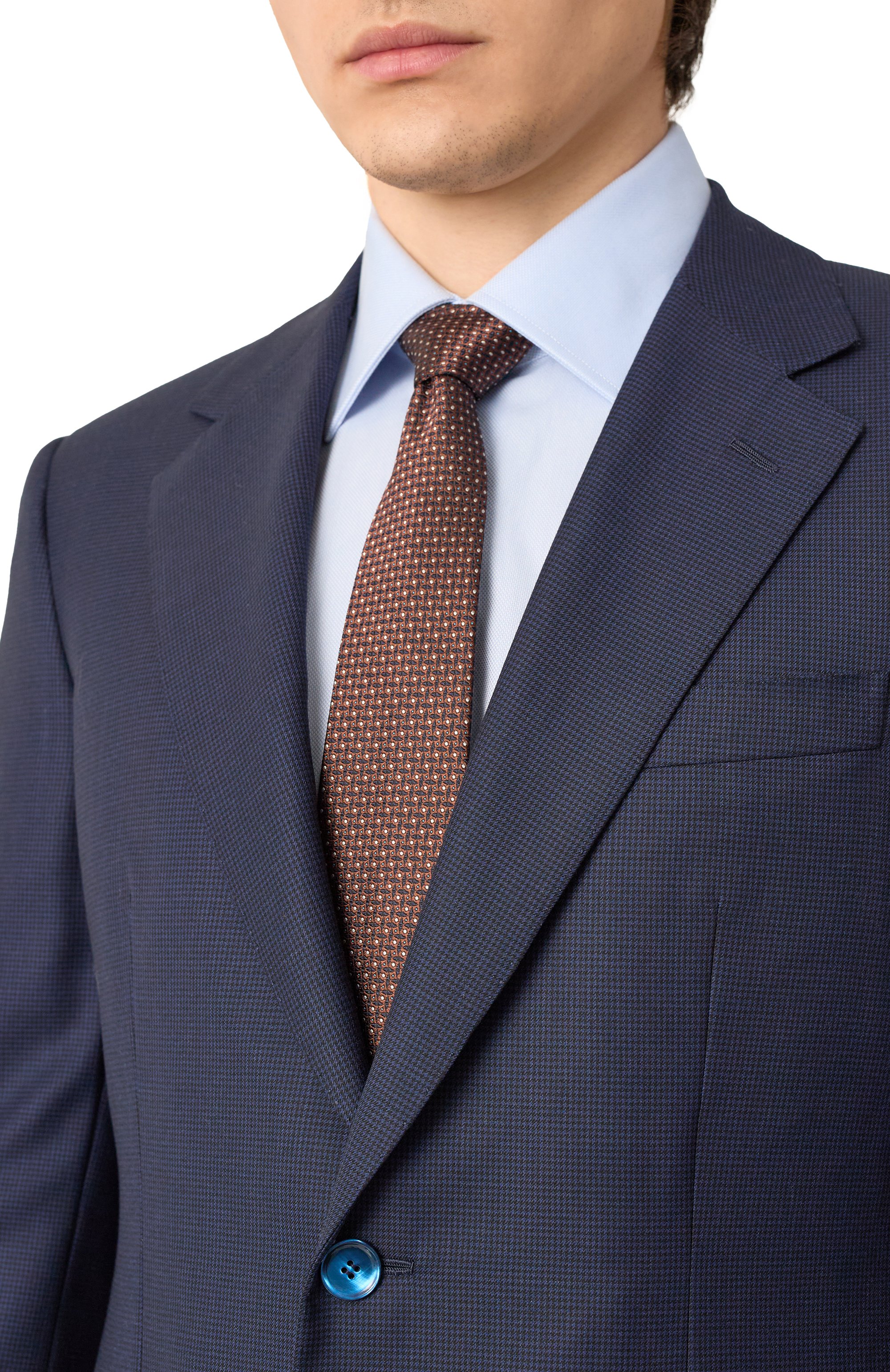 Шелковый галстук CANALI коричневого цвета по цене 19950 руб., арт. 18/HJ04237, фото 2 Шелковый галстук CANALI, арт. 18/HJ04237, фото 2