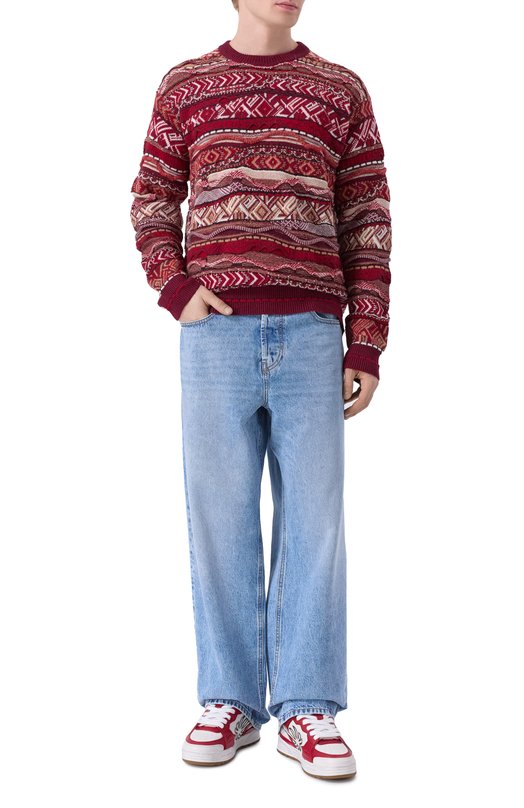 Кожаные кеды Venice Worn Out Palm Angels PMIA101F25LEA001 Красный  PMIA101F25LEA001 Фото 2