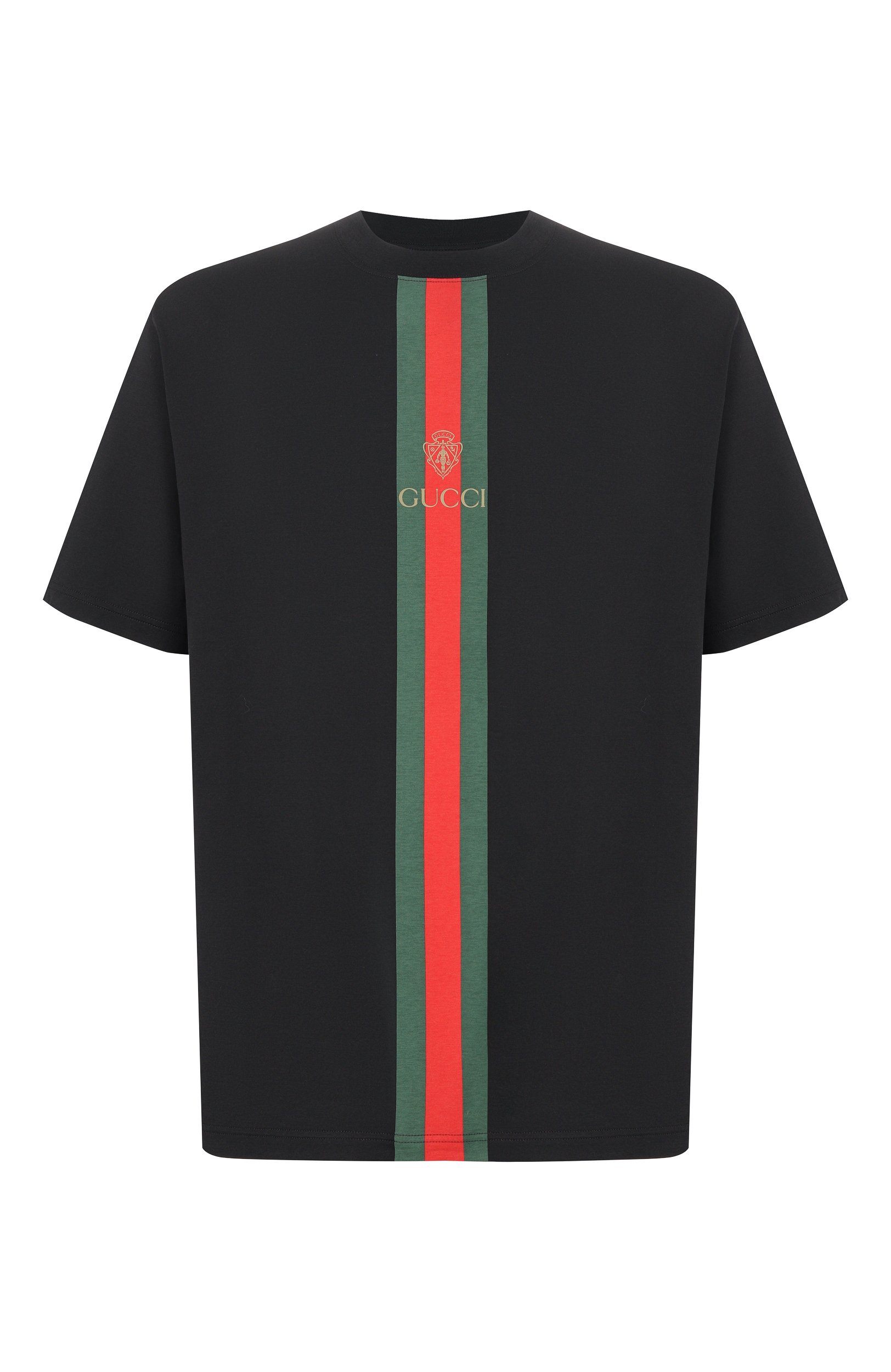 Хлопковая футболка GUCCI черного цвета по цене 79050 руб., арт. 864626/XJHYA, фото 1 Хлопковая футболка GUCCI, арт. 864626/XJHYA, фото 1