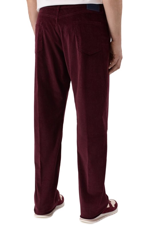 Вельветовые брюки Kiton UPNJS1K0133G07 Бордовый  UPNJS1K0133G07 Фото 4