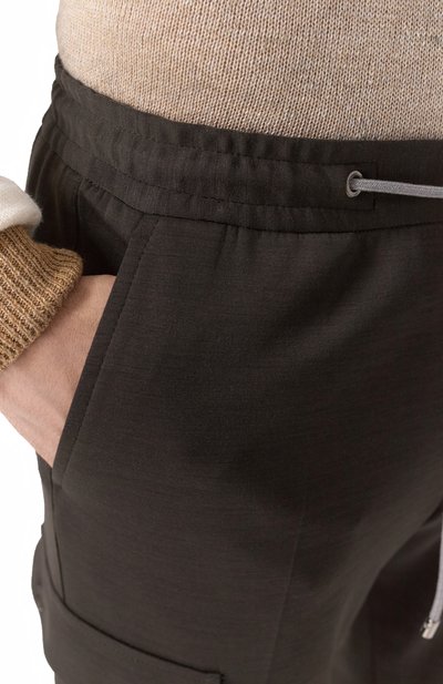 Брюки-карго из шерсти и хлопка CORNELIANI, арт. 254L14-2518800, фото 5