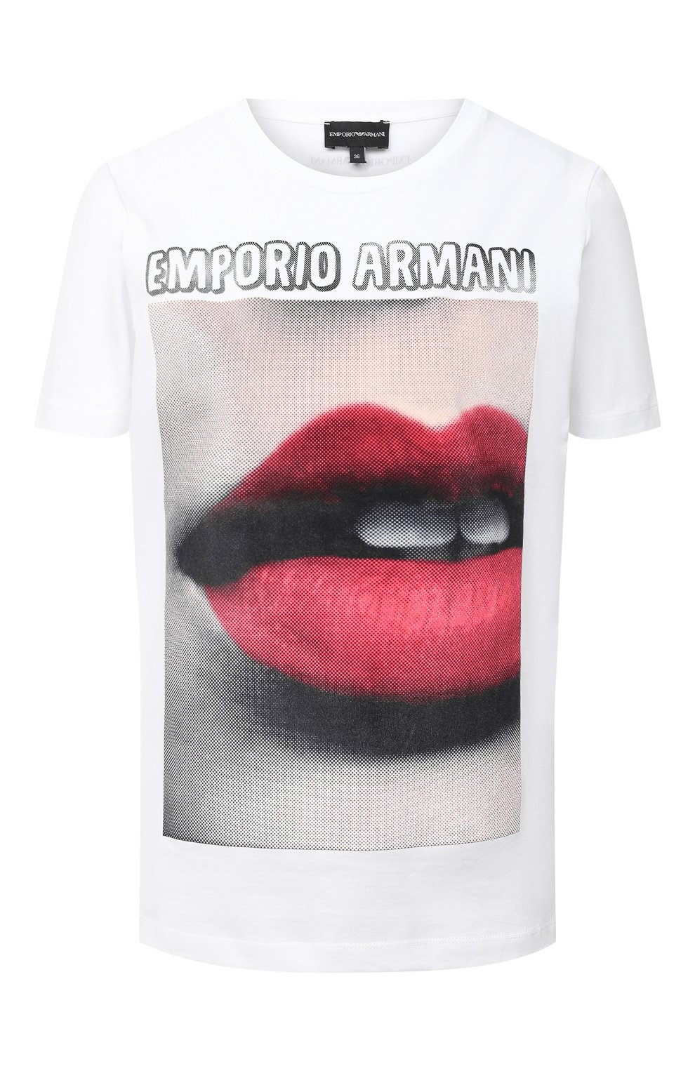 Хлопковая футболка EMPORIO ARMANI белого цвета по цене 19900 руб., арт. 6H2T7S/2J53Z, фото 1 Хлопковая футболка EMPORIO ARMANI, арт. 6H2T7S/2J53Z, фото 1