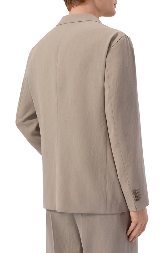 Льняной пиджак Giorgio Armani GM000140/TE10954 Бежевый  GM000140/TE10954 Фото 4