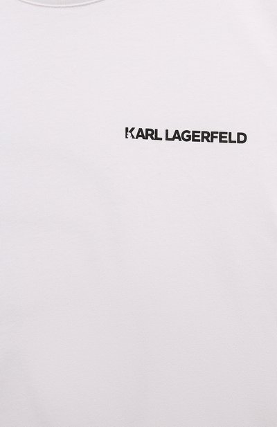 Хлопковая футболка KARL LAGERFELD KIDS, арт. Z30056, фото 3