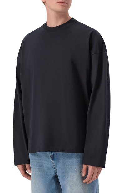 Хлопковый лонгслив JIL SANDER черного цвета по цене 59850 руб., арт. J22GC0278/J20348, фото 3 Хлопковый лонгслив JIL SANDER, арт. J22GC0278/J20348, фото 3