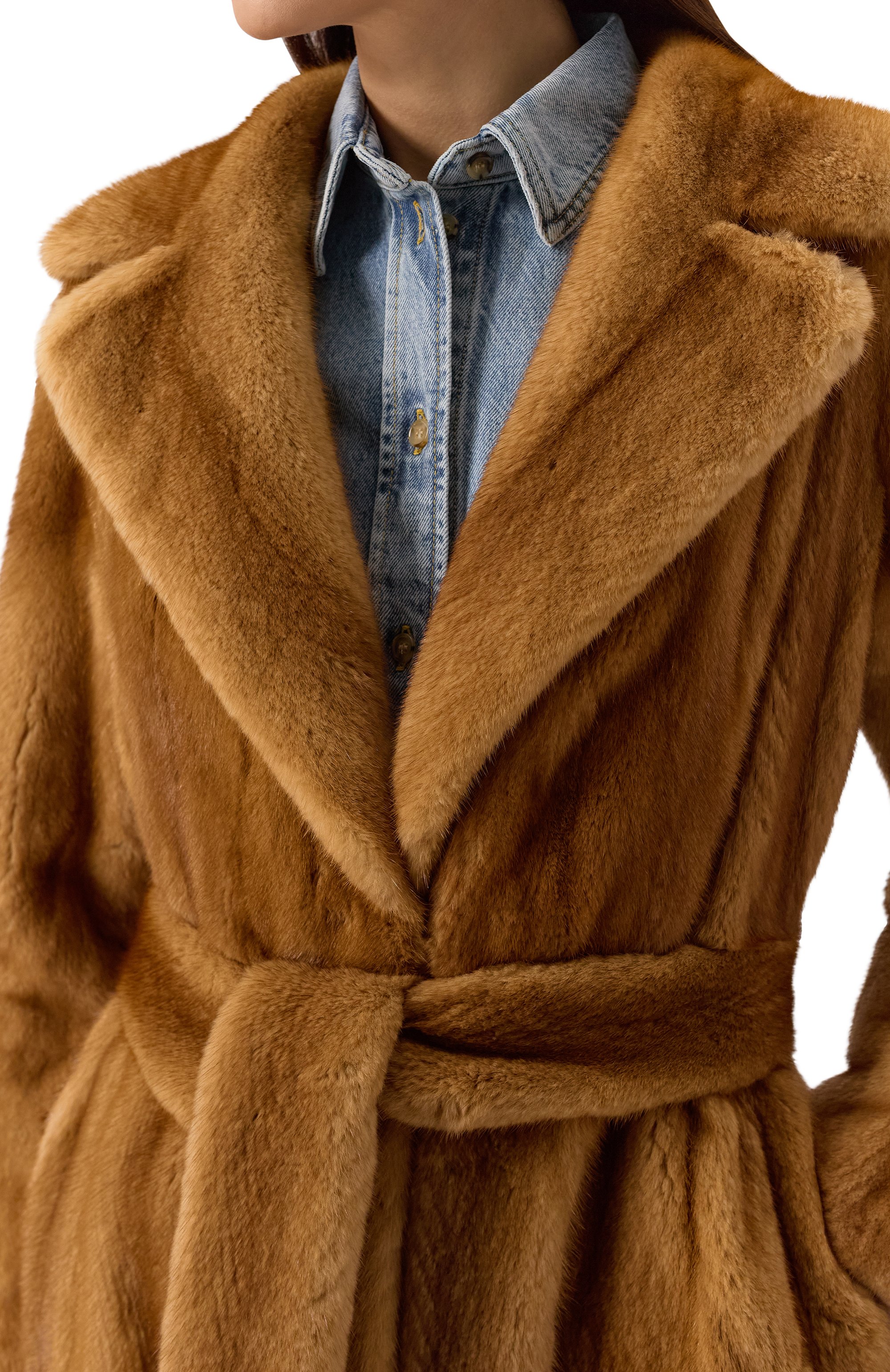 Шуба из меха норки GIULIA GURMAN, арт. J102G42, фото 5