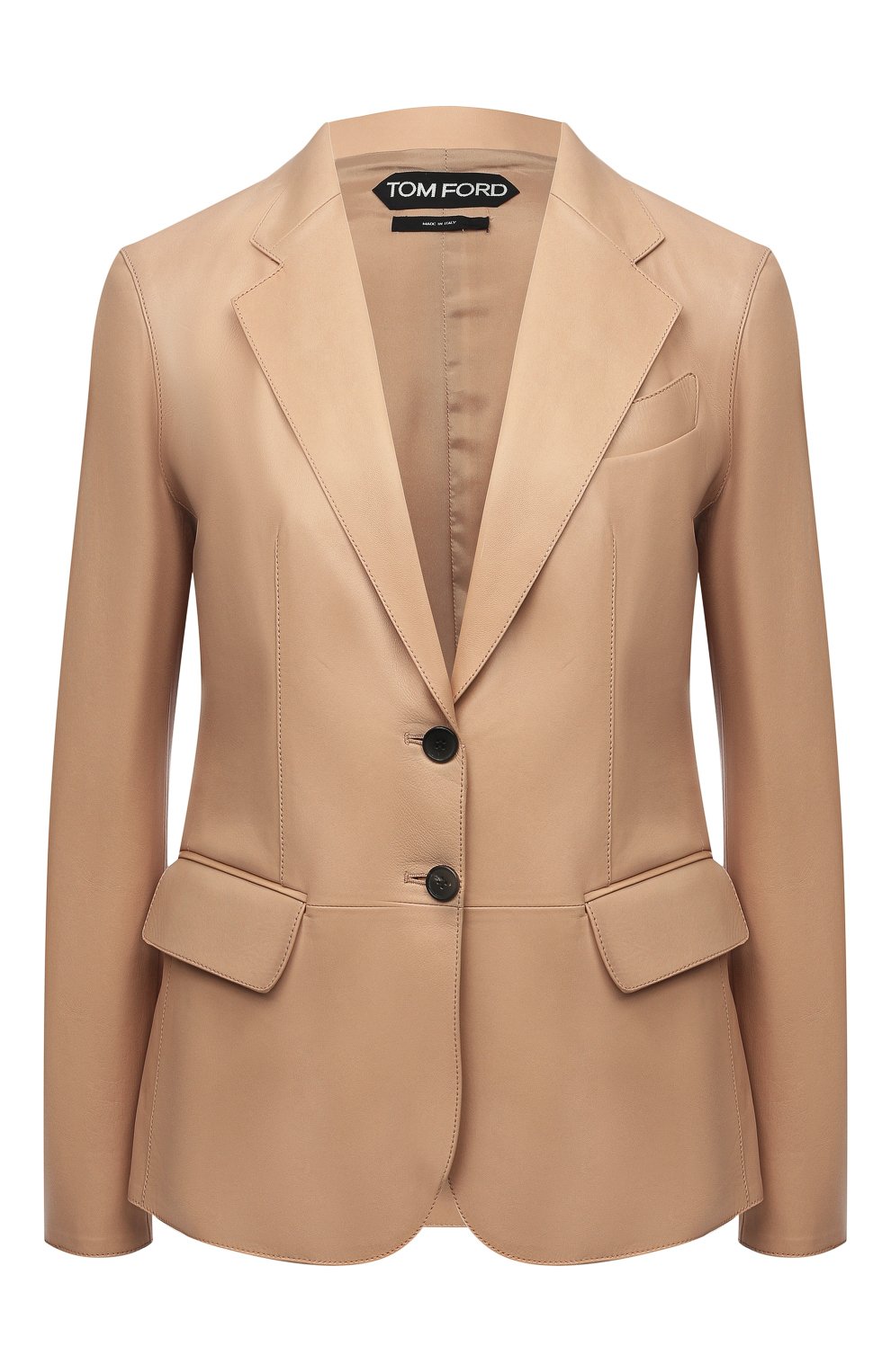 Кожаный жакет TOM FORD бежевого цвета по цене 433000 руб., арт. GIL476-LEX266, фото 1 Кожаный жакет TOM FORD, арт. GIL476-LEX266, фото 1