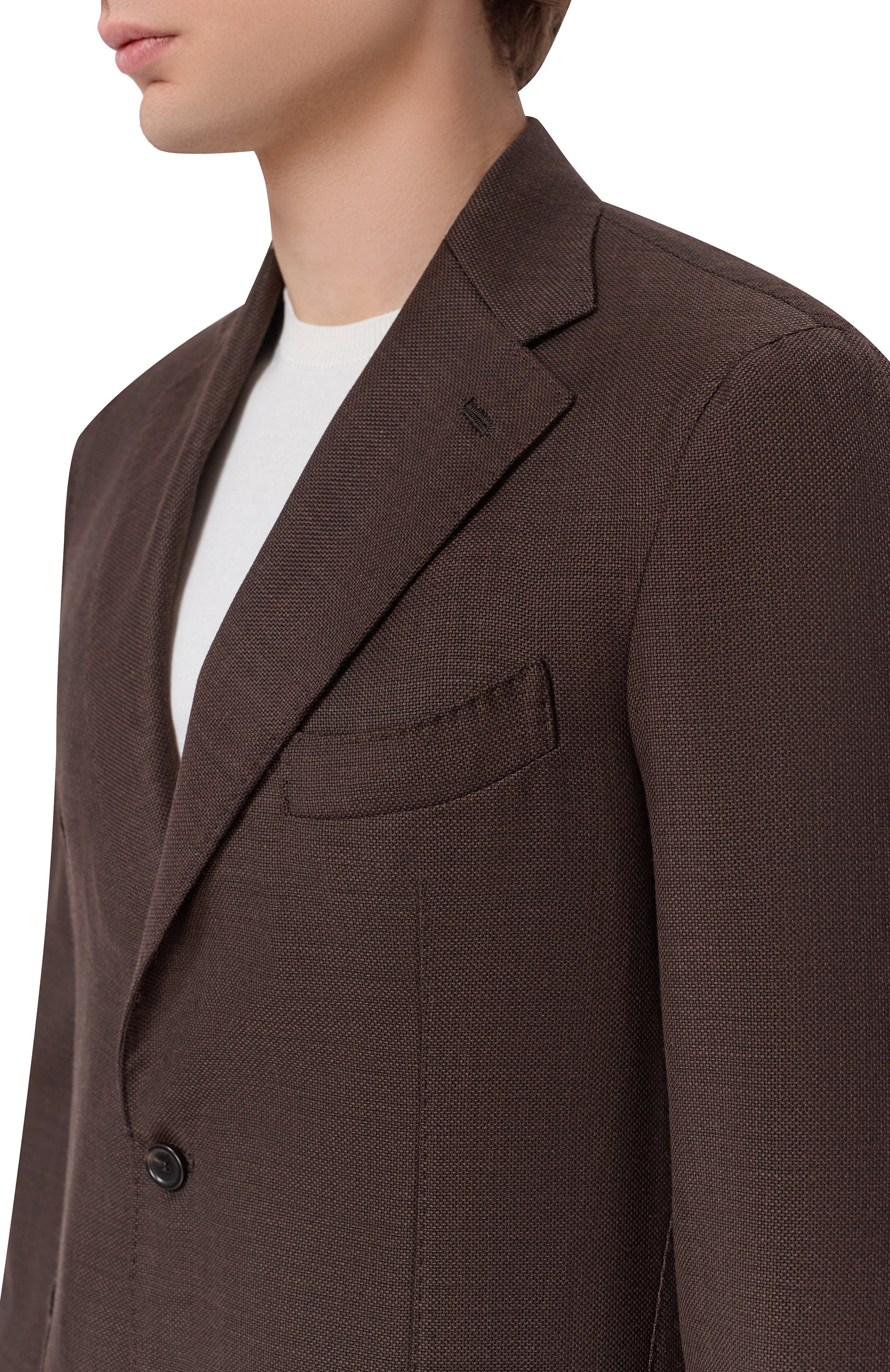 Шерстяной пиджак ANDREA CAMPAGNA, арт. SALINA C0N SPALLINA BASSA/T26123, фото 5