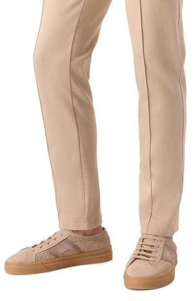 Замшевые кеды double buckle SANTONI, арт. MBGG22046FARTCKH, фото 3