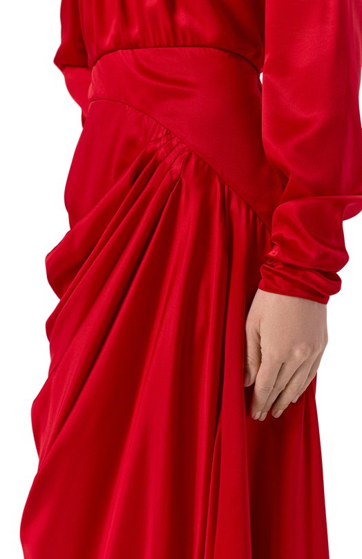 Атласное платье Valentino 8B0VDNA0/8M6 Красный  8B0VDNA0/8M6 Фото 4