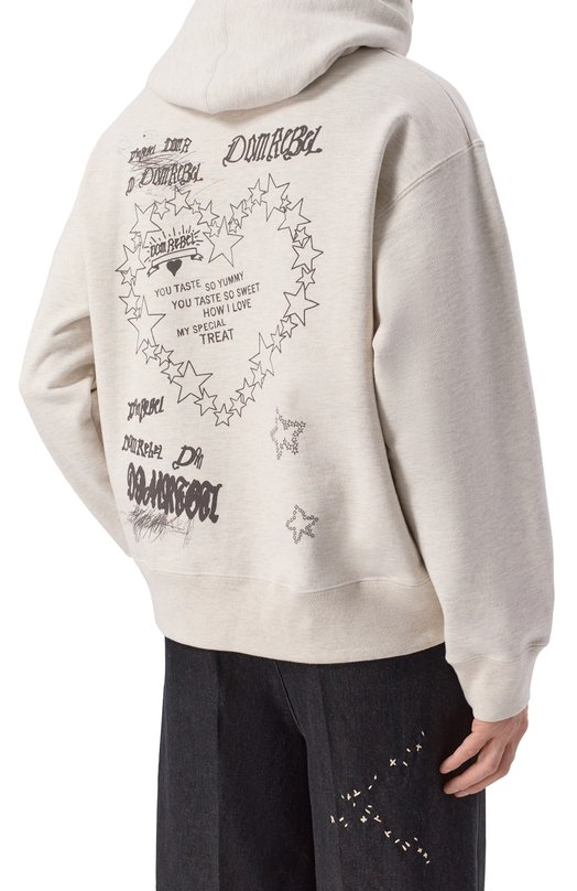 Хлопковое худи DOMREBEL M TREATS/PULL0VER H00DIE Бежевый  M TREATS/PULL0VER H00DIE Фото 4