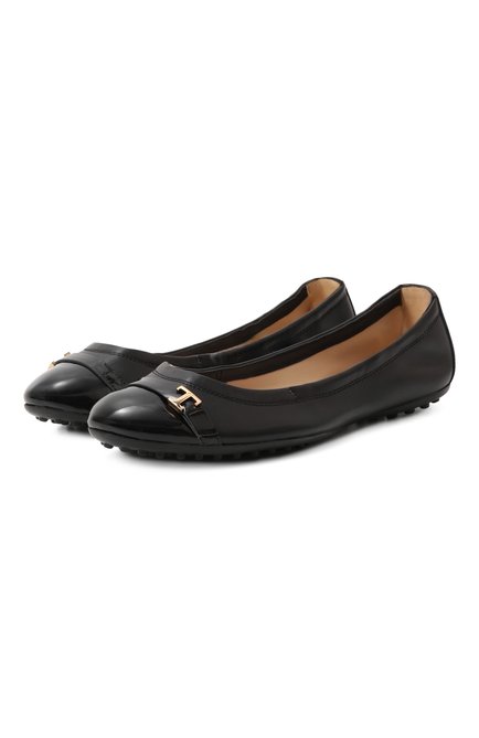 Женские кожаные балетки TOD’S черного цвета по цене 0 руб., арт. XXW0HI0IF20/TD8 | Фото 1