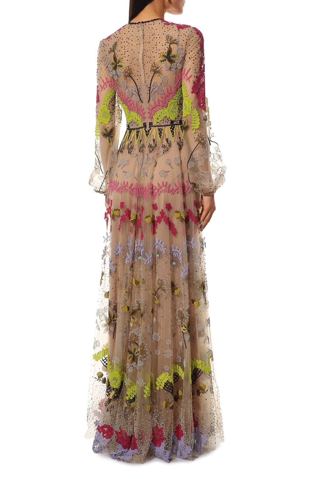 Платье с отделкой бисером VALENTINO, арт. XB3VDCY11ED, фото 4