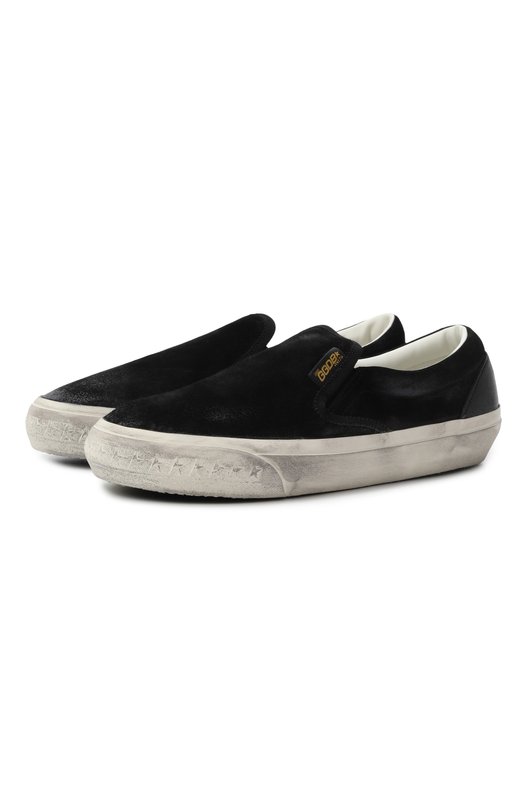 Замшевые слипоны VCE Penstar Golden Goose Deluxe Brand GWF00306.F006949 Чёрный GWF00306.F006949
