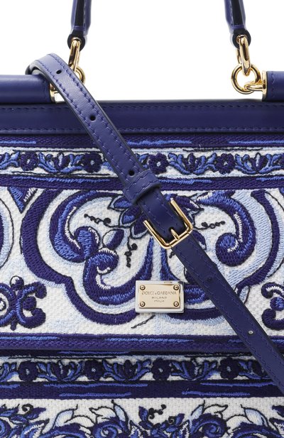 Сумка sicily medium DOLCE & GABBANA синего цвета по цене 309500 руб., арт. BB6003/BW050, фото 3 Сумка sicily medium DOLCE & GABBANA, арт. BB6003/BW050, фото 3