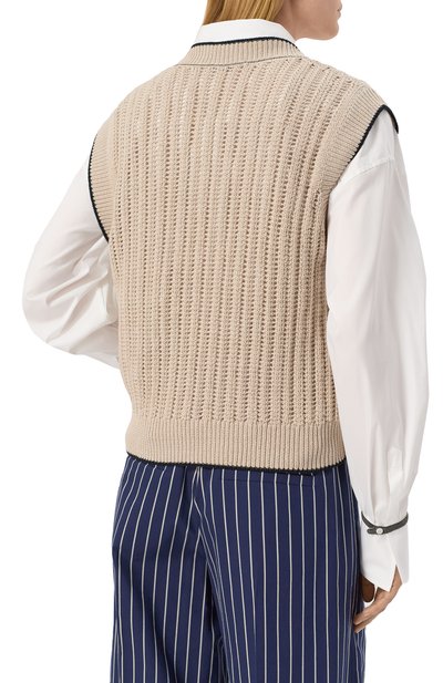 Хлопковый жилет BRUNELLO CUCINELLI, арт. MSB582002, фото 4