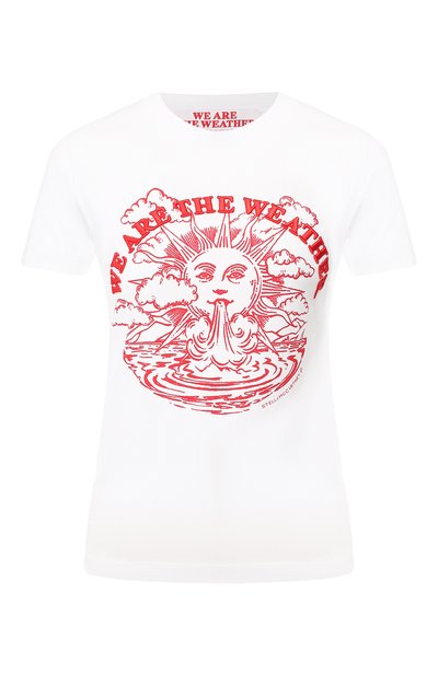 Женская хлопковая футболка STELLA MCCARTNEY, арт. 600422/SNW62