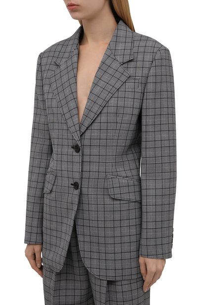 Шерстяной жакет MIU MIU серого цвета по цене 275000 руб., арт. MH1701-087-F0002, фото 3 Шерстяной жакет MIU MIU, арт. MH1701-087-F0002, фото 3