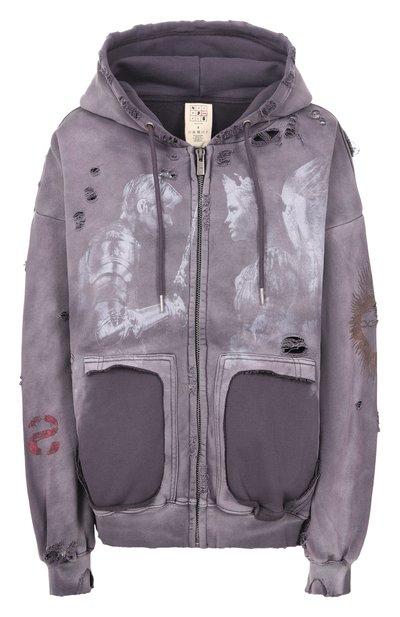 Женский хлопковая толстовка romeo 495 DENIM, арт. 49526/ZIPUS2GR