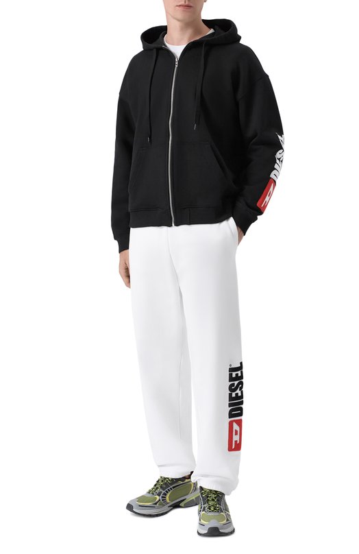 Хлопковая толстовка Diesel A20022/0GEAD Чёрный  A20022/0GEAD Фото 2