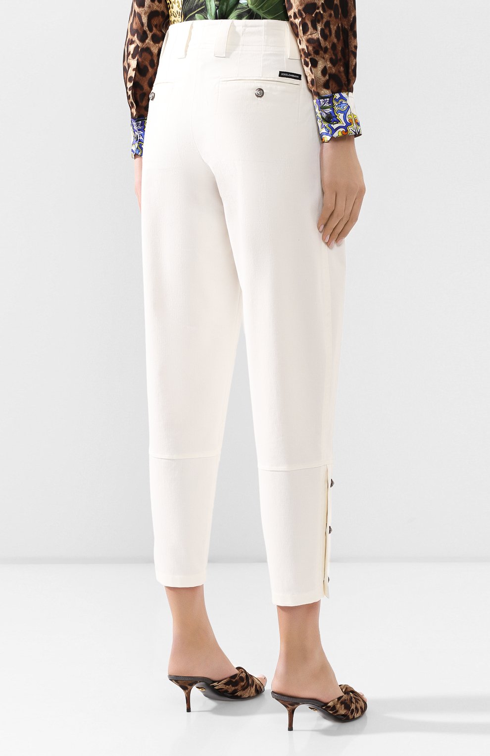 Хлопковые брюки DOLCE & GABBANA, арт. FTBRRT/FCFAE, фото 4