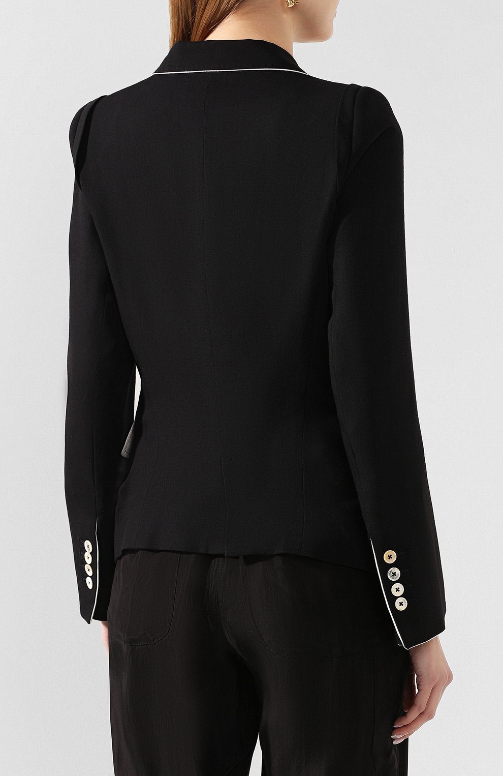 Шерстяной жакет ANN DEMEULEMEESTER, арт. 2001-1004-P-170-098, фото 4
