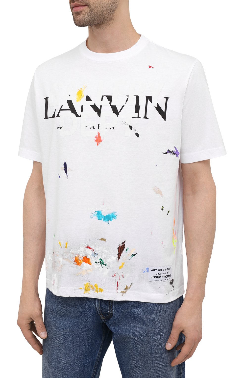 Хлопковая футболка lanvin x gallery dept  LANVIN, арт. RU-TS0005-J092-E21, фото 3