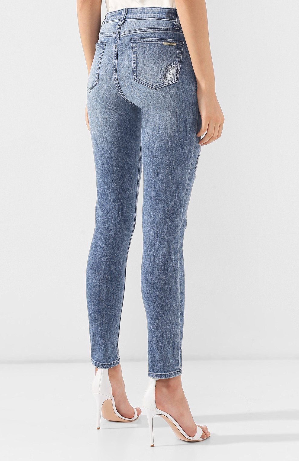 Джинсы с кружевными вставками MICHAEL MICHAEL KORS, арт. MH89CR76TW, фото 4