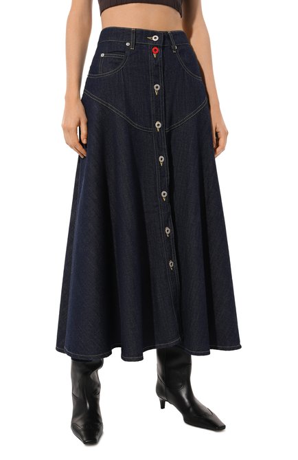 ♡yu♡ Джинсовая юбка Kenzo цвет синий купить в ЦУМ OUTLET, арт