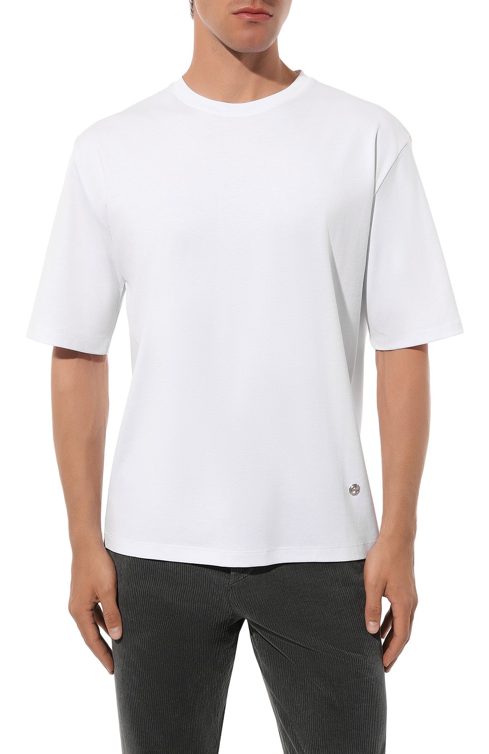 Хлопковая футболка STEFANO RICCI белого цвета по цене 37200 руб., арт. MNH4303820/LUXT, фото 3 Хлопковая футболка STEFANO RICCI, арт. MNH4303820/LUXT, фото 3