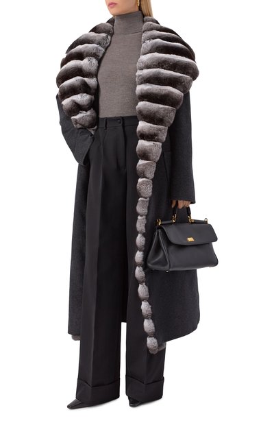Женское кашемировое пальто с отделкой из шиншиллы MVST, арт. FTBPL-X1395-1CH