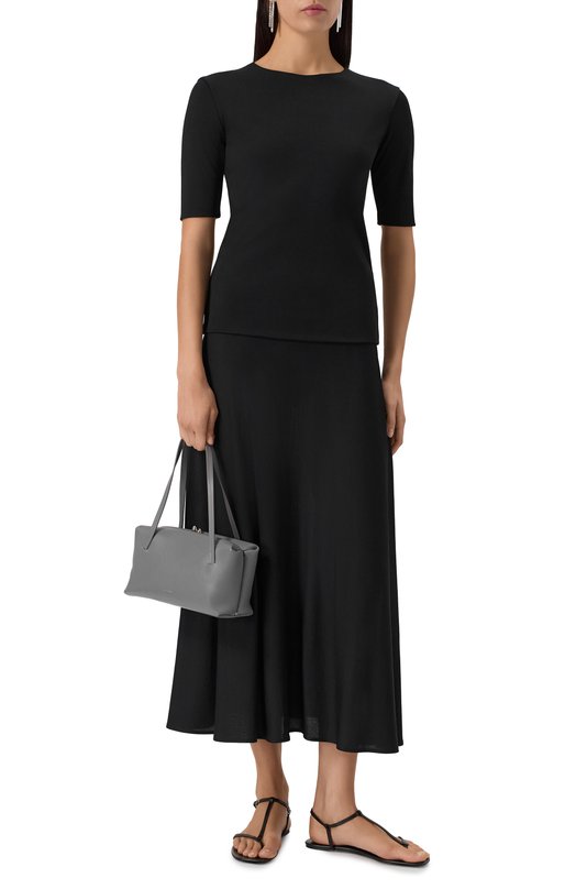Топ из вискозы Jil Sander J04NC0002/J65016 Чёрный  J04NC0002/J65016 Фото 2