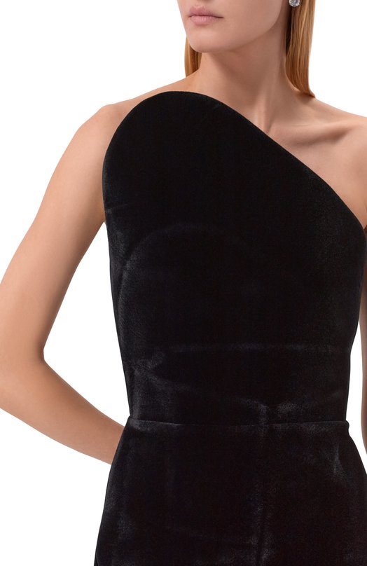 Бархатное платье David Koma PF25DK01DL EXCLUSIVE Чёрный  PF25DK01DL EXCLUSIVE Фото 4