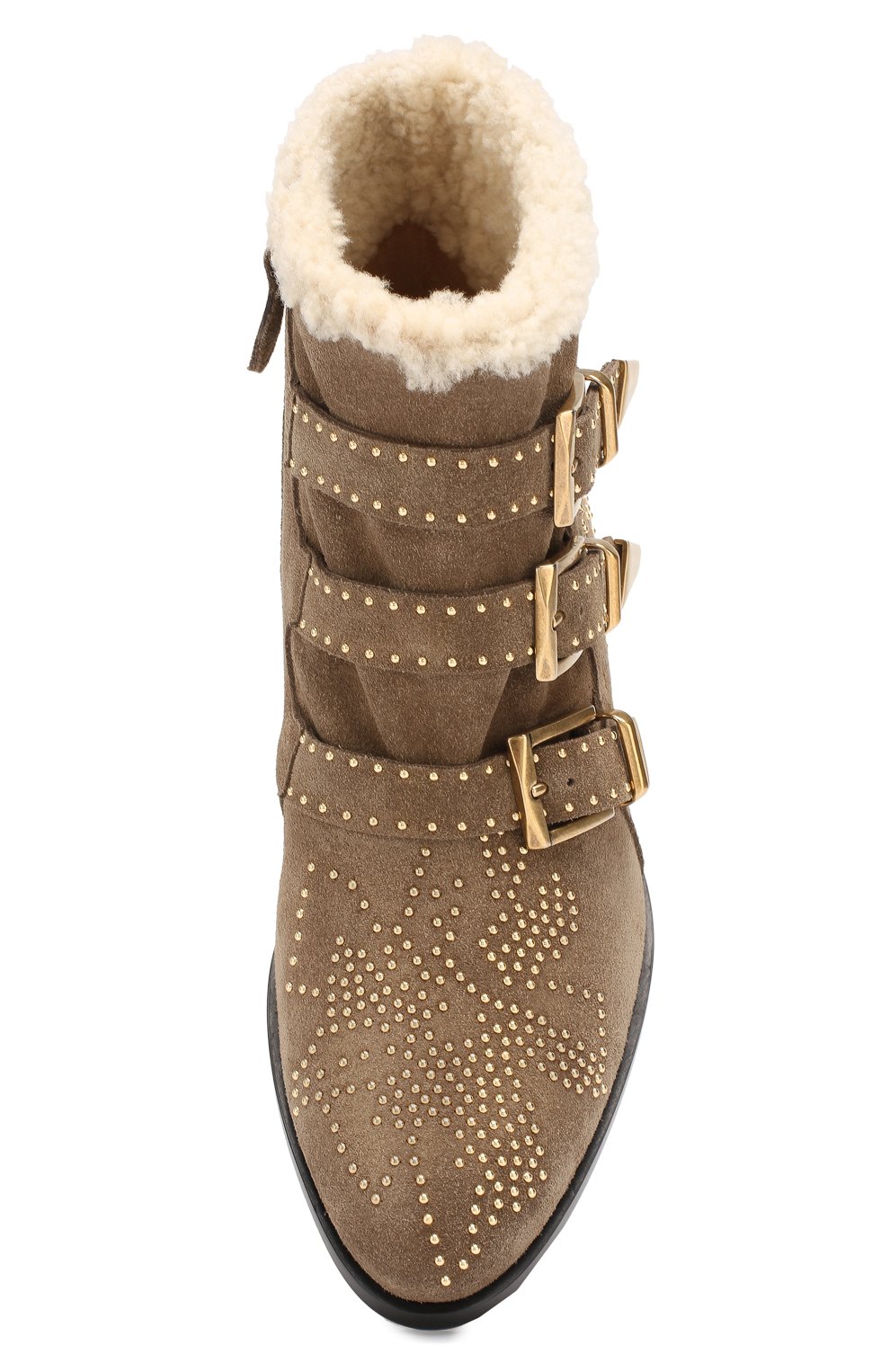 Замшевые казаки susanna CHLOÉ бежевого цвета по цене 134000 руб., арт. CHC18W13438, фото 5 Замшевые казаки susanna CHLOÉ, арт. CHC18W13438, фото 5