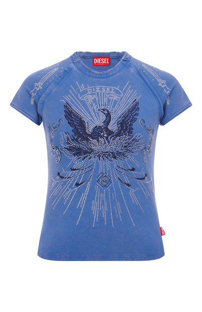 Женская хлопковая футболка DIESEL, арт. A18393/0JLBW