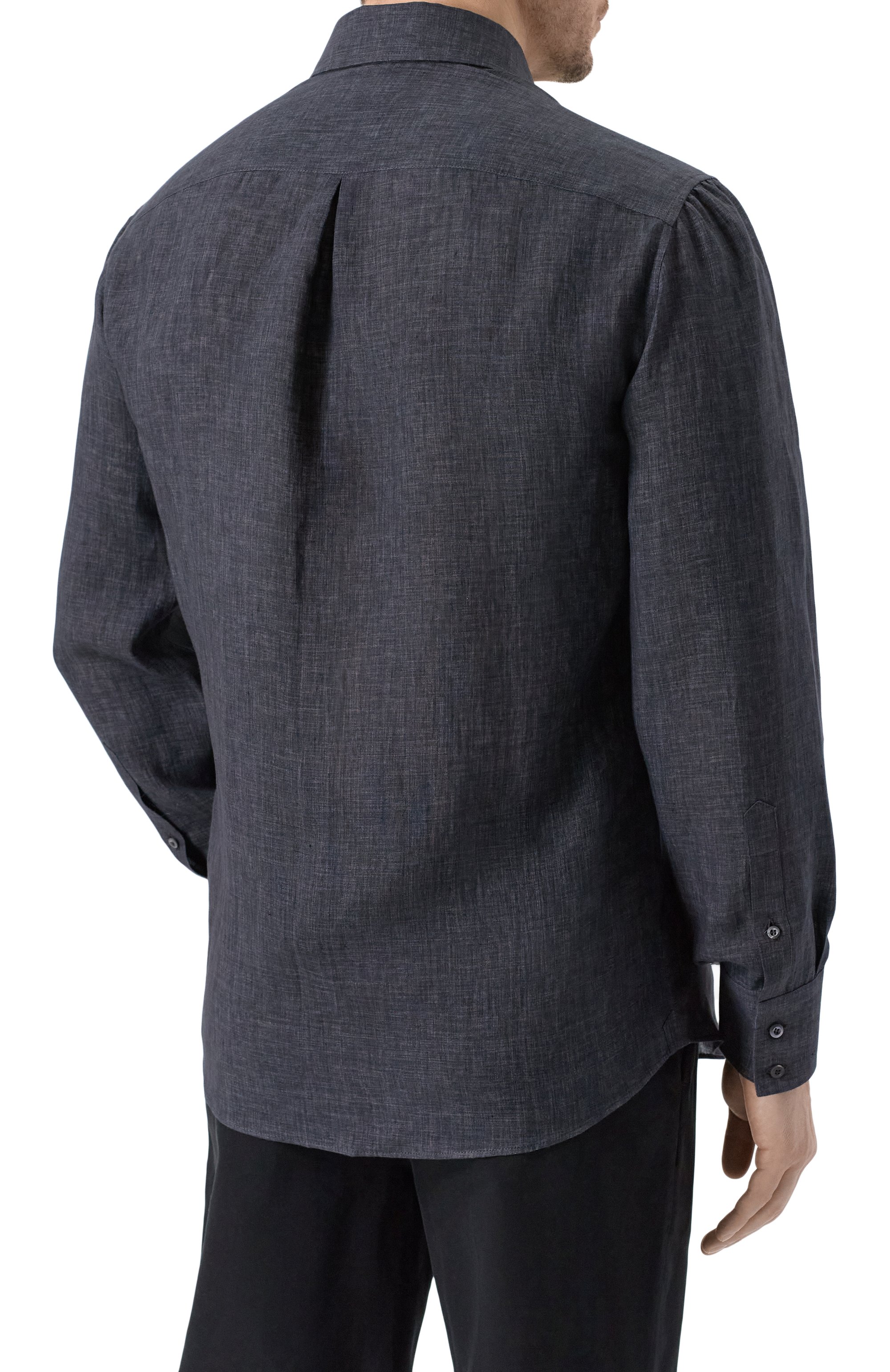 Льняная рубашка BRUNELLO CUCINELLI, арт. MF6300028, фото 4