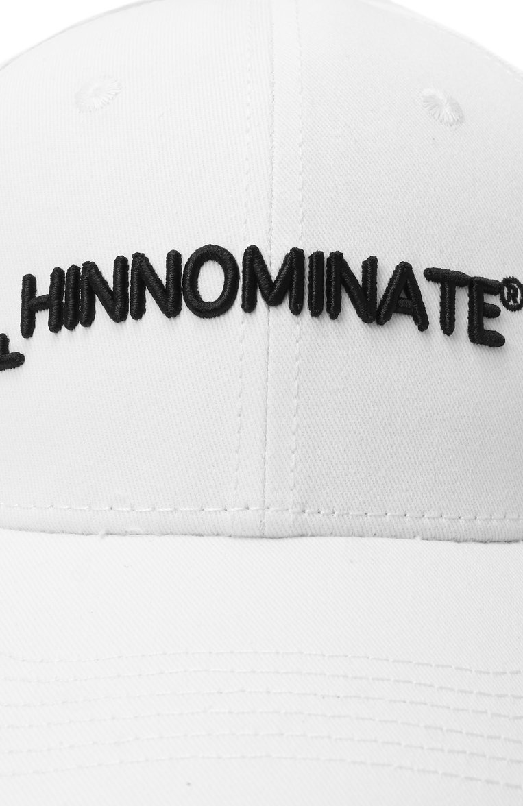 Мужская хлопковая бейсболка HINNOMINATE белого цвета, арт. HMACM00050 | Фото 4 (Материал: Текстиль, Хлопок; Нос: Не проставлено)