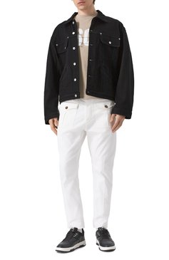 Мужская хлопковая футболка DSQUARED2 бежевого цвета, арт. S74GD1412/D20033 | Фото 2 (Рукава: Короткие; Длина (для топов): Стандартные; Стили: Кэжуэл; Принт: С принтом; Материал внешний: Хлопок; Мужское Кросс-КТ: Футболка-одежда; Кросс-КТ: Джерси)