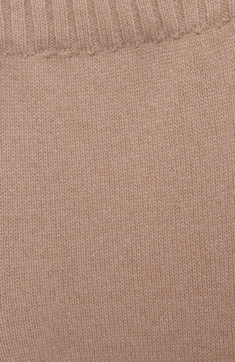 Детские кашемировые джоггеры GIORGETTI CASHMERE бежевого цвета, арт. MB1809 | Фото 3 (Материал внешний: Шерсть, Кашемир; Материал сплава: Проставлено; Нос: Не проставлено; Девочки Кросс-КТ: Джоггеры-одежда)