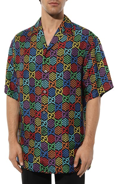 Шелковая рубашка gg psychedelic GUCCI, арт. 601604 ZADGM, фото 3