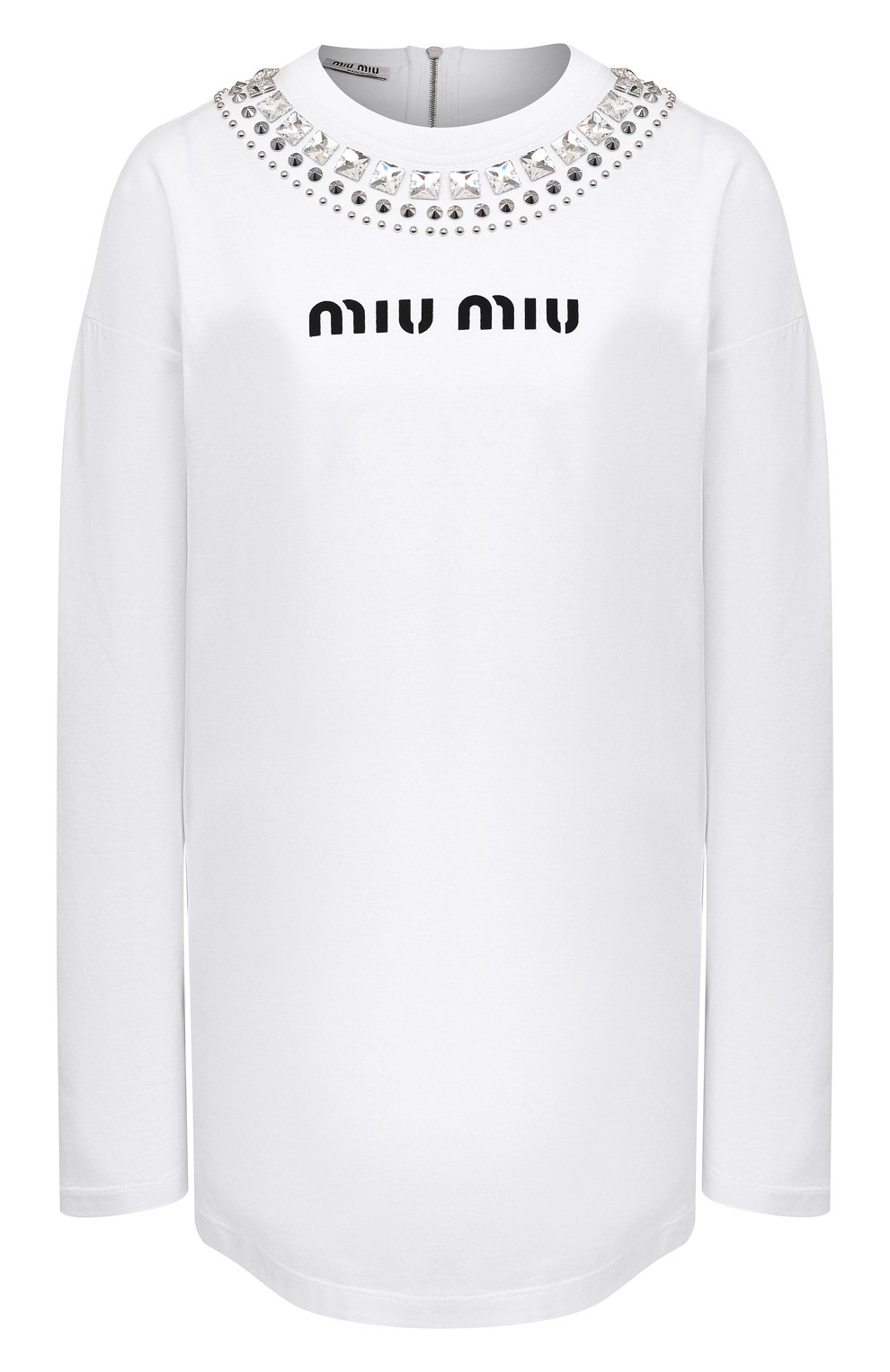 Хлопковый лонгслив MIU MIU, арт. MJL799-1Z3K-F0009, фото 1
