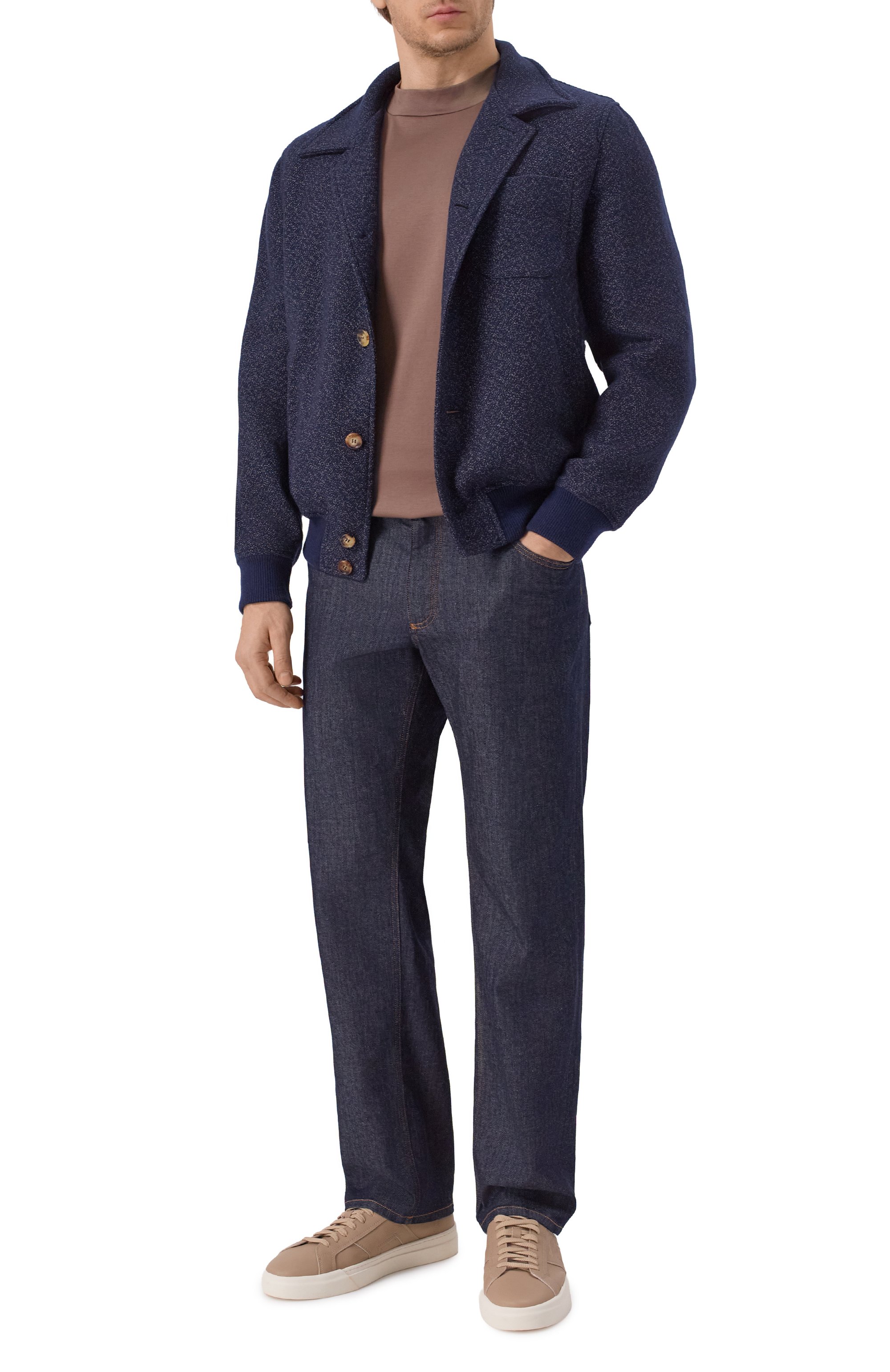 Хлопковый лонгслив VAN LAACK коричневого цвета по цене 26700 руб., арт. VL-PAM0S-XX/180031/3XL-6XL, фото 2 Хлопковый лонгслив VAN LAACK, арт. VL-PAM0S-XX/180031/3XL-6XL, фото 2