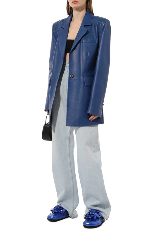 Кожаные сабо Chain JW Anderson Синий, фото 2