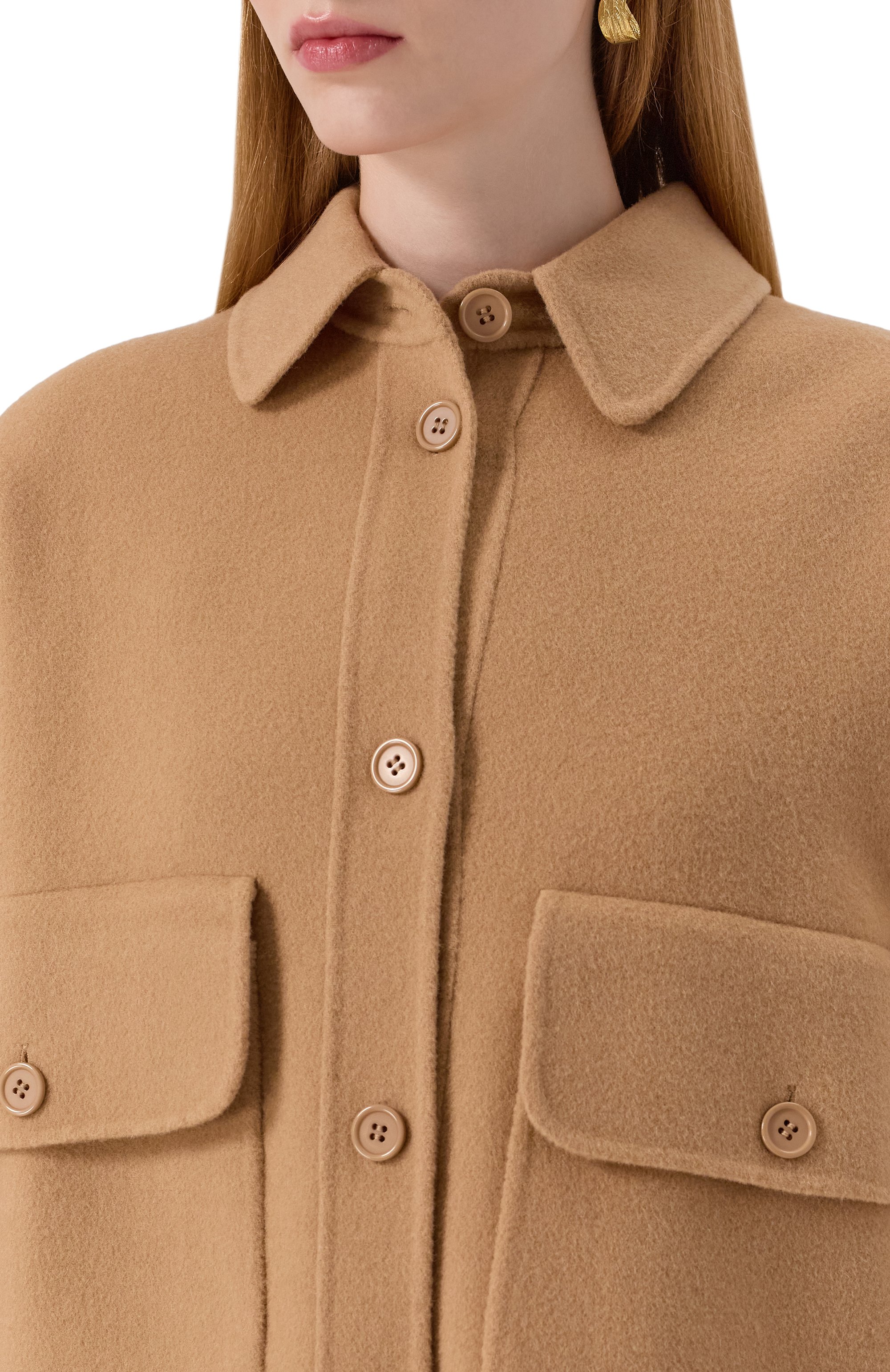 Шерстяная куртка-рубашка ERIKA CAVALLINI, арт. P5WW05, фото 5